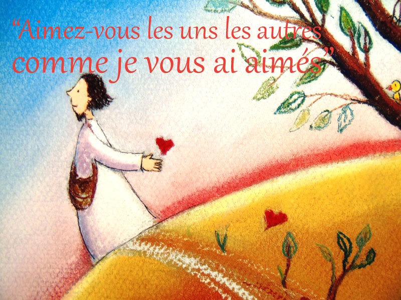 Cat" : "Aimez-vous les uns les autres comme je vous ai aimés ...
